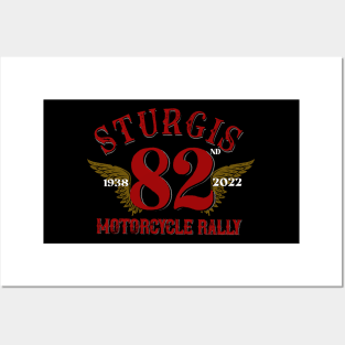 82nd Sturgis motorcycle rally 2022 - retro style Posters and Art